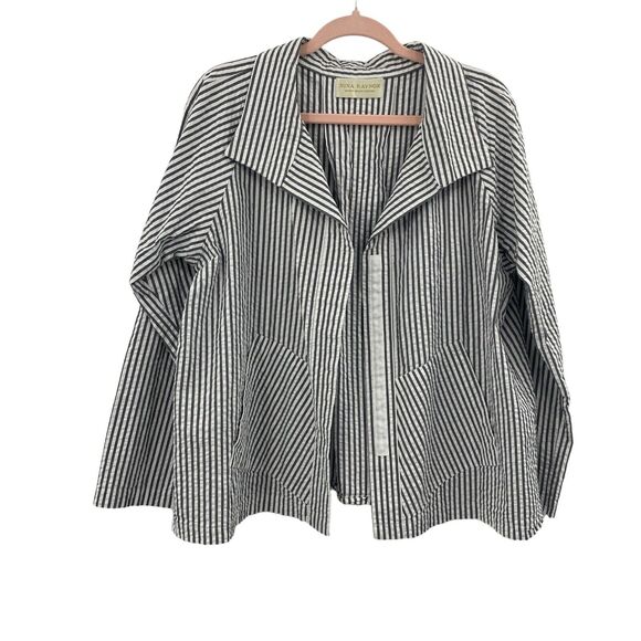 Gray Striped Women’s Shacket - Picture 1 of 12